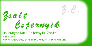 zsolt csjernyik business card